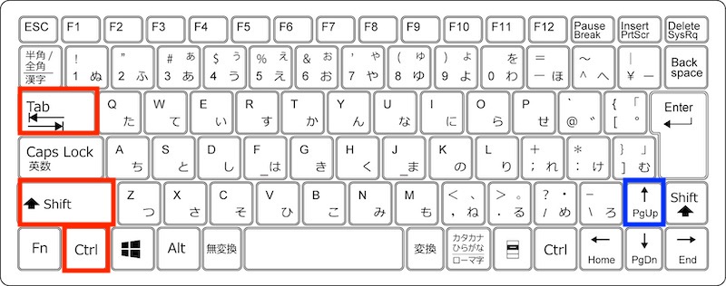 【Windows】タブ移動（戻る・進む）のショートカット