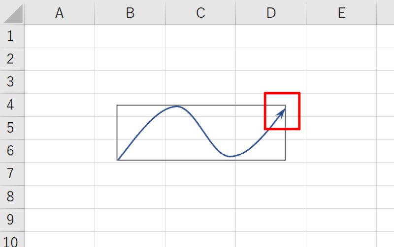矢印を曲げる（曲線にする）方法