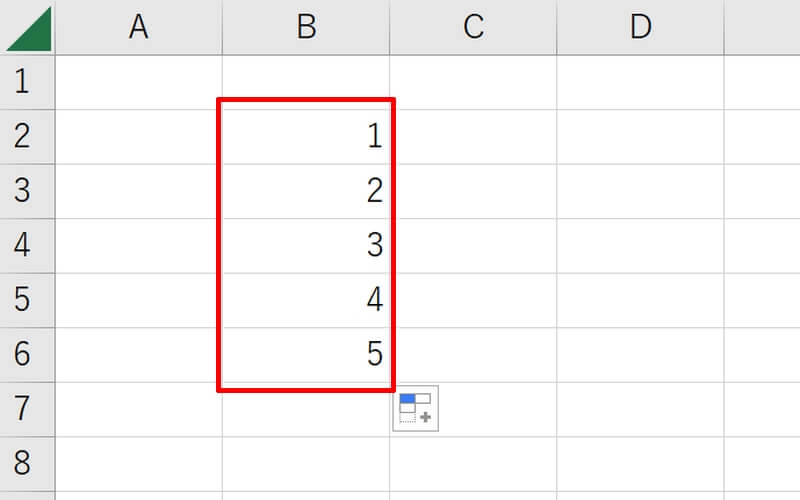 数字のオートフィルができない（連続データを作成できない）