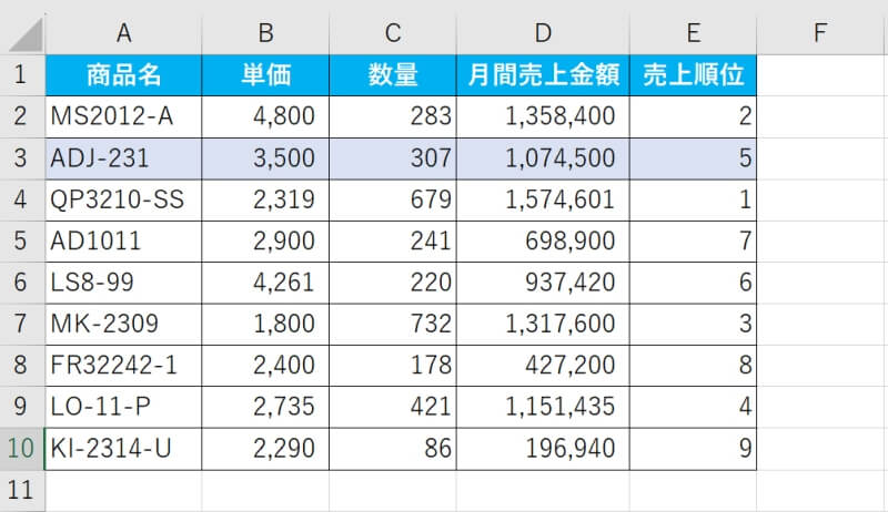 オートフィルで交互に色をつける